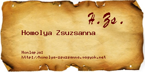 Homolya Zsuzsanna névjegykártya